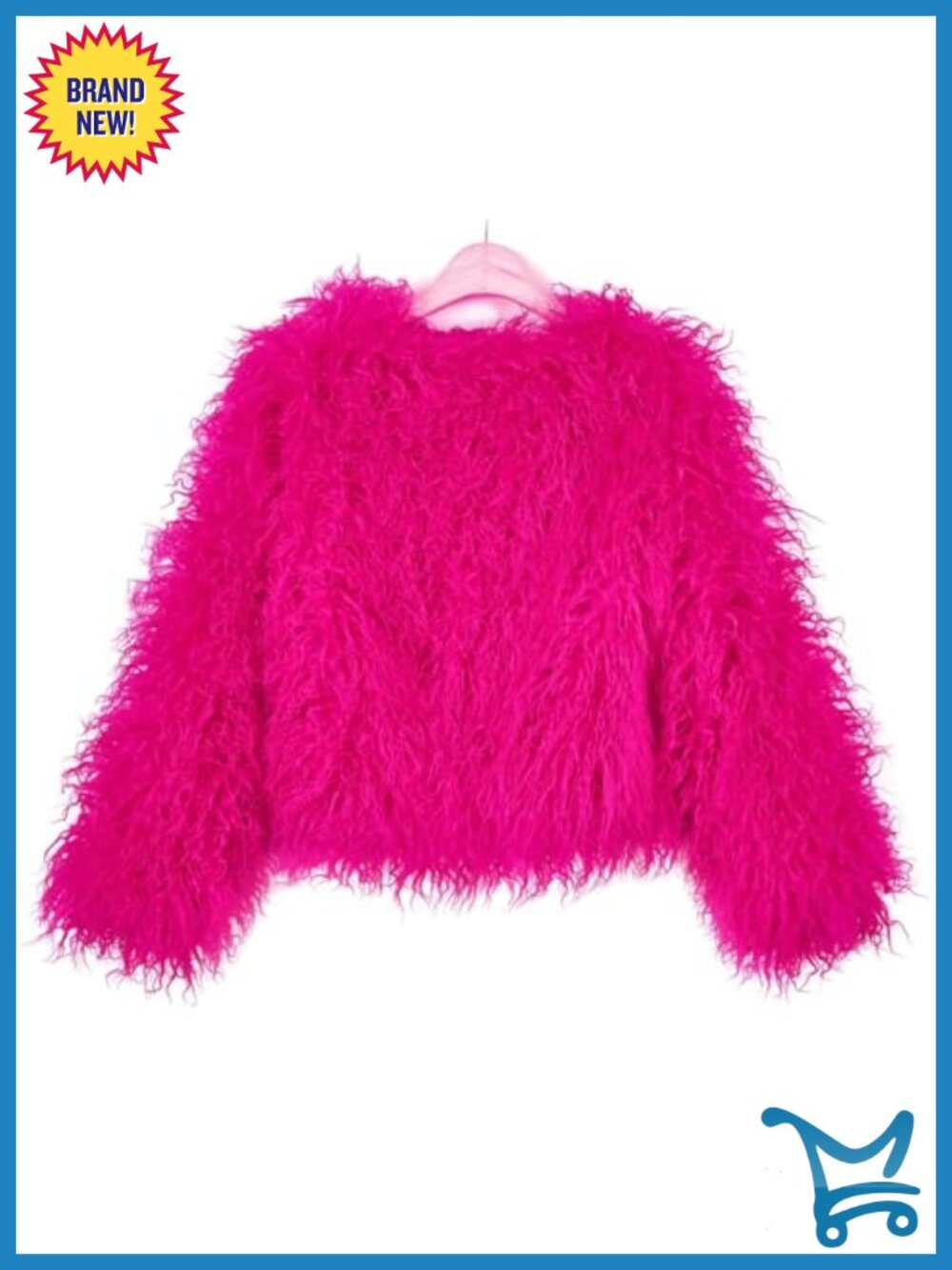 Women's Shaggy Faux Fur Coat Warm Winter Jacket Long Sleeve - Picture 2 of 6